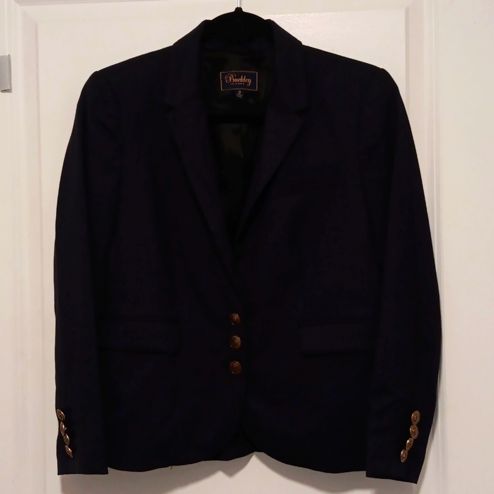 Buckley Tailors Madewell Wool Blend  Bkazer 2 Navy